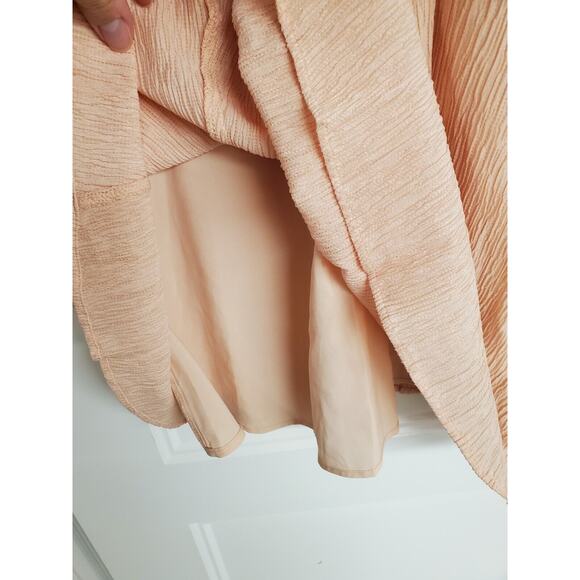 Abercrombie & Fitch Pink Crinkle Texture Twist-Front Mini Dress | Size Small - Picture 5 of 10